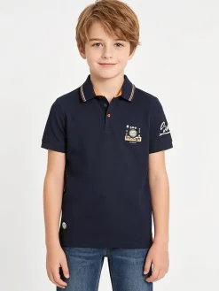 Be Board Polo da bambino a manica corta con scritta