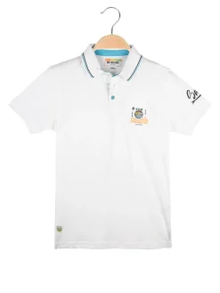 Be Board Polo da bambino a manica corta con scritta