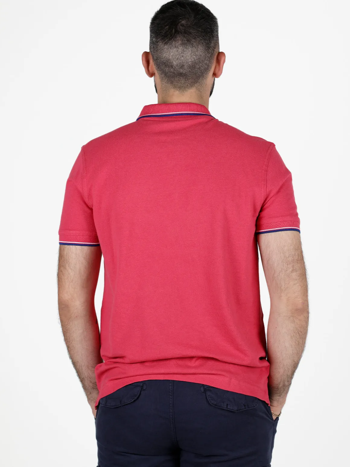 Be Board Polo da uomo in cotone a maniche corte