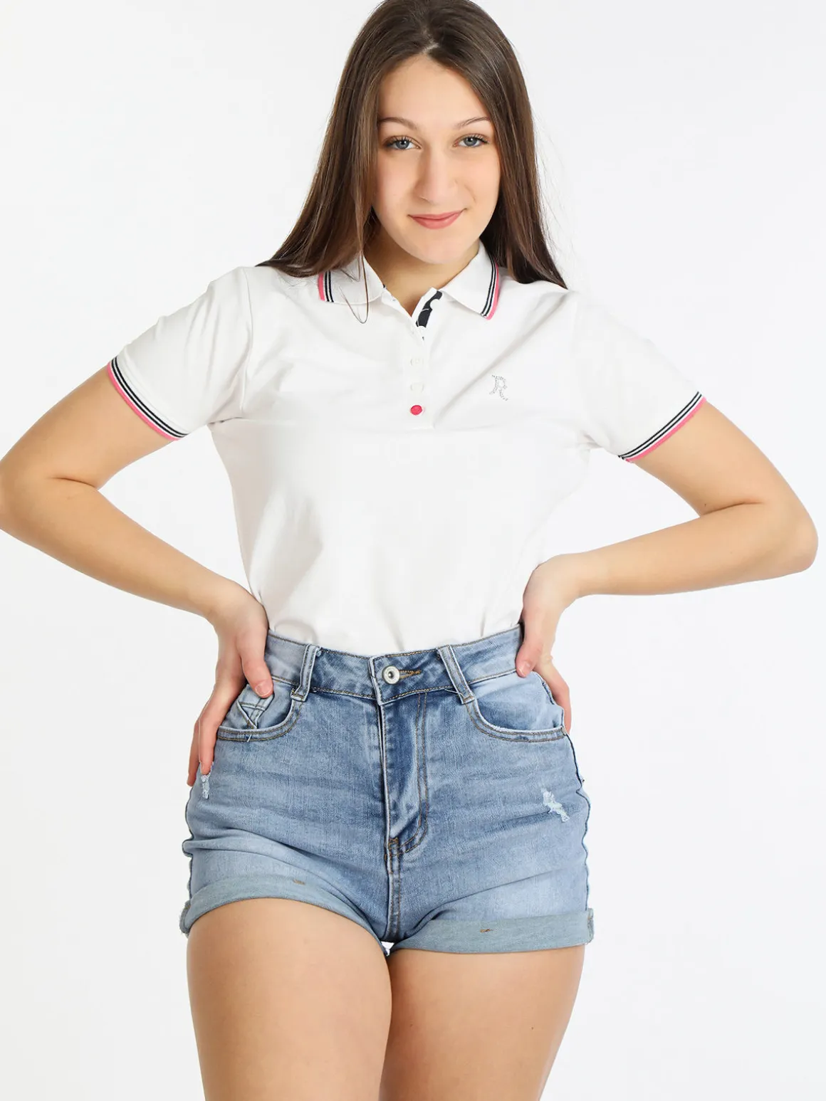 Be Board Polo donna in cotone manica corta