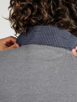 Be Board Polo uomo a maniche lunghe in cotone - grigio scuro