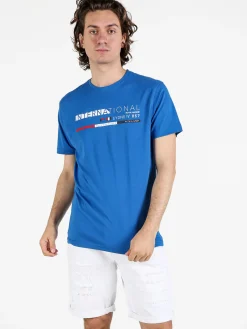 Be Board T-shirt da uomo in cotone con stampa scritta