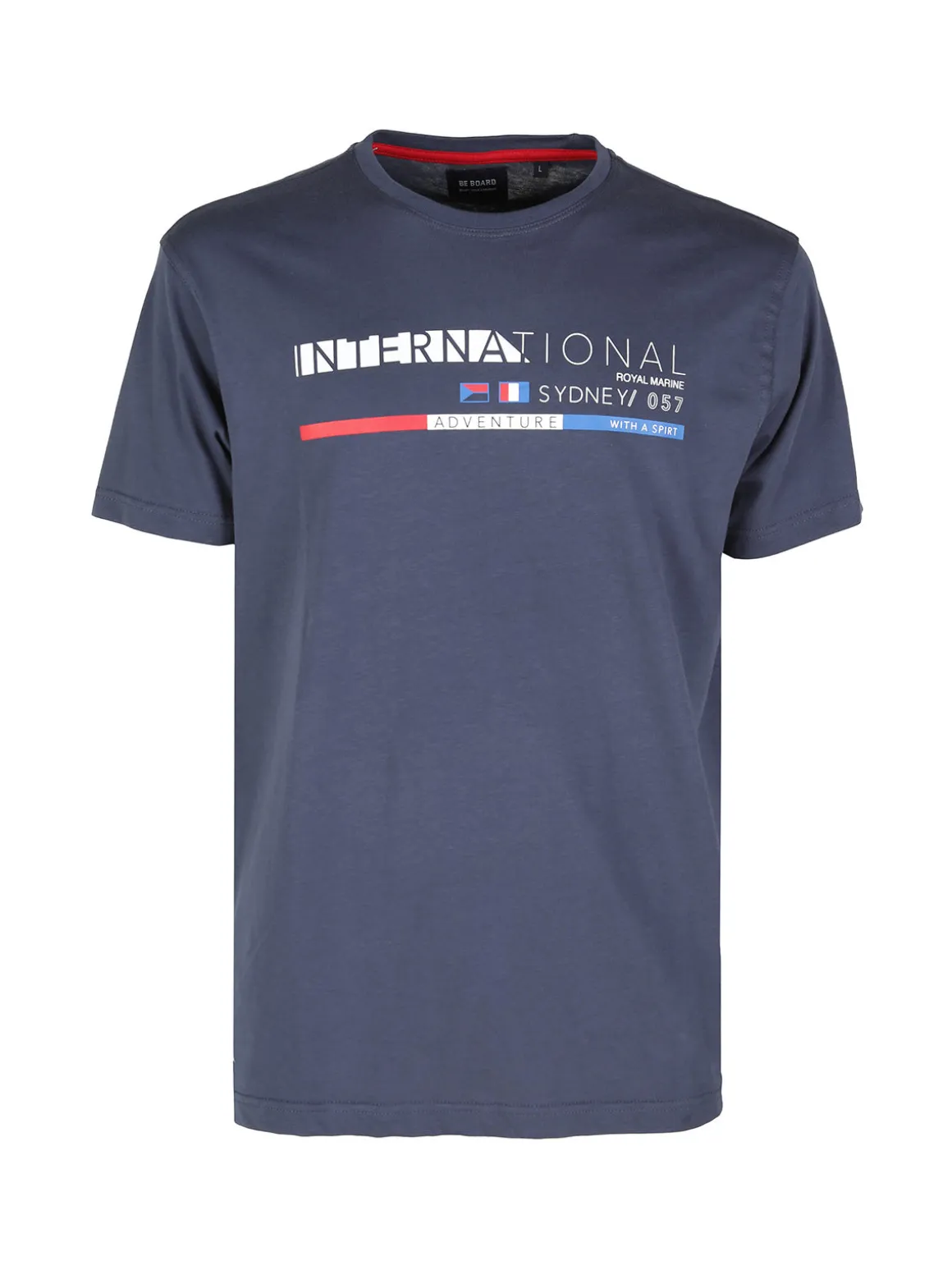 Be Board T-shirt da uomo in cotone con stampa scritta
