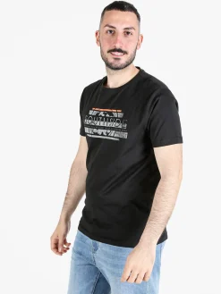 Be Board T-shirt girocollo da uomo in cotone con stampa