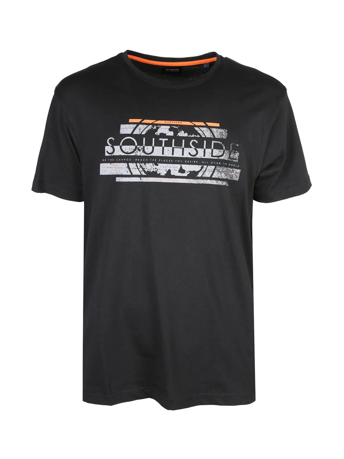 Be Board T-shirt girocollo da uomo in cotone con stampa