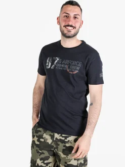 Be Board T-shirt girocollo da uomo in cotone con stampa