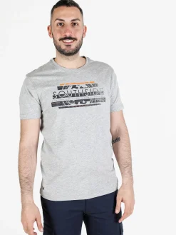 Be Board T-shirt girocollo da uomo in cotone con stampa