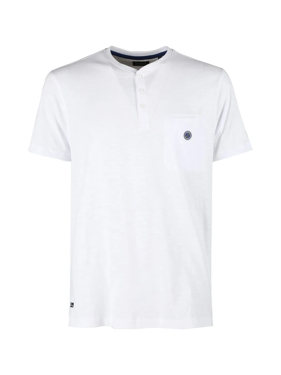 Be Board T-shirt uomo con taschino sul petto e bottoncini sullo scollo