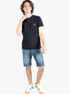 Be Board T-shirt uomo con taschino sul petto e bottoncini sullo scollo