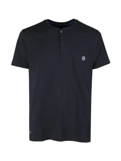 Be Board T-shirt uomo con taschino sul petto e bottoncini sullo scollo