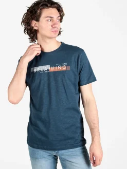Be Board T-shirt uomo in cotone con stampa scrtita