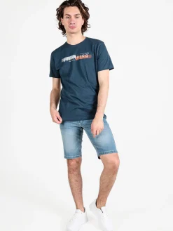 Be Board T-shirt uomo in cotone con stampa scrtita