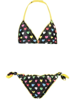 Bellissima Bikini bambina triangolo con stampa cuori G605