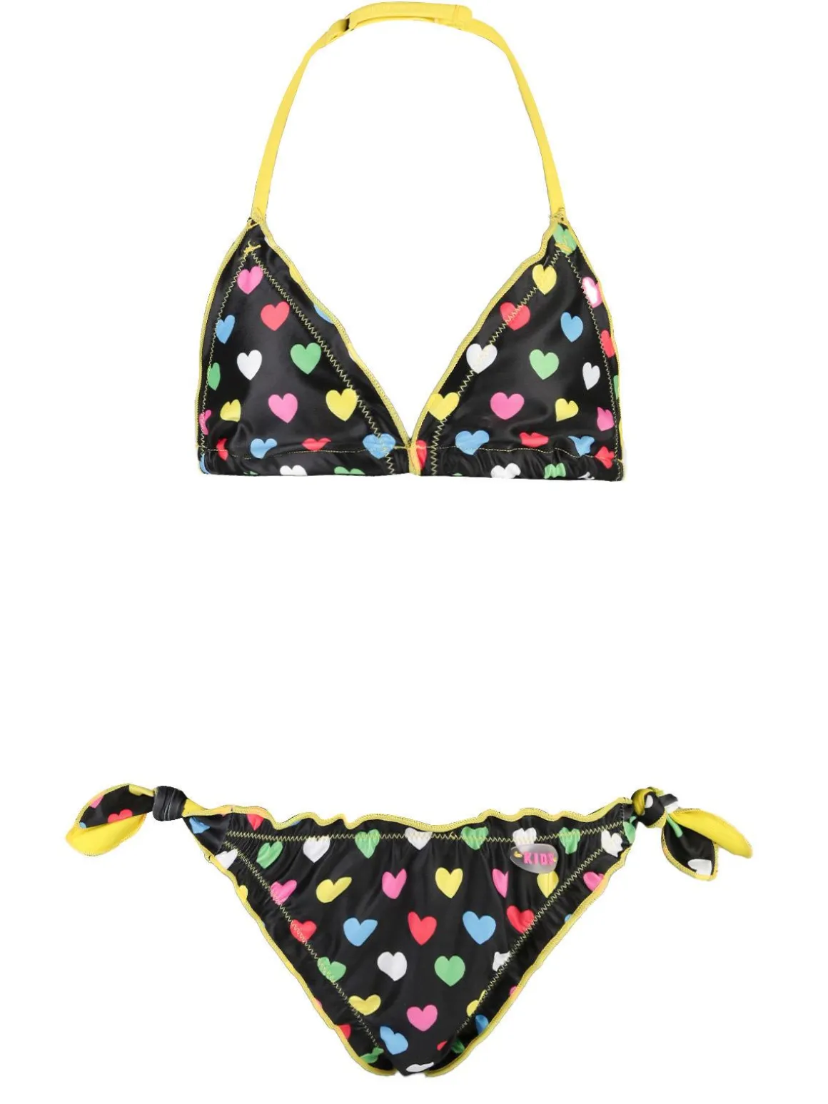 Bellissima Bikini bambina triangolo con stampa cuori G605