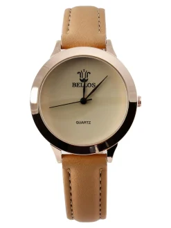 Bellos Orologio al quarzo con cinturino in ecopelle