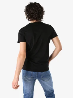 Belman T-shirt da uomo in cotone con stampa orsacchiotto - nero