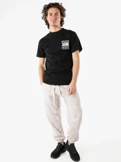 Belman T-shirt da uomo in cotone con stampa dietro - nero