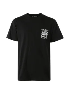 Belman T-shirt da uomo in cotone con stampa dietro - nero