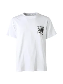 Belman T-shirt da uomo in cotone con stampa dietro - bianco