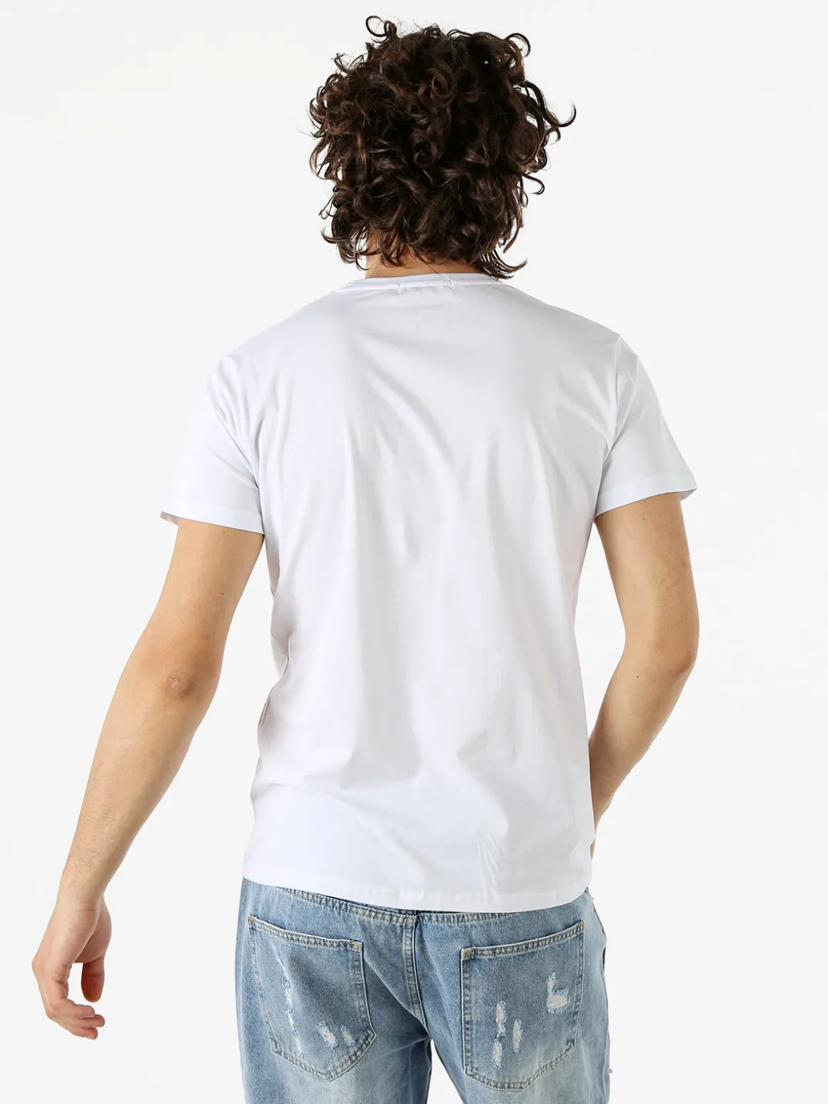 Belman T-shirt da uomo in cotone con stampa orsacchiotto - bianco