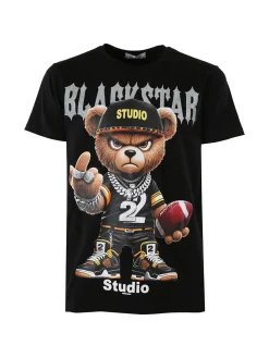 Belman T-shirt da uomo in cotone con stampa - nero