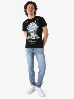 Belman T-shirt da uomo in cotone con stampa - bianco