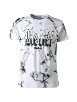 Belman T-shirt da uomo in cotone con stampe - bianco