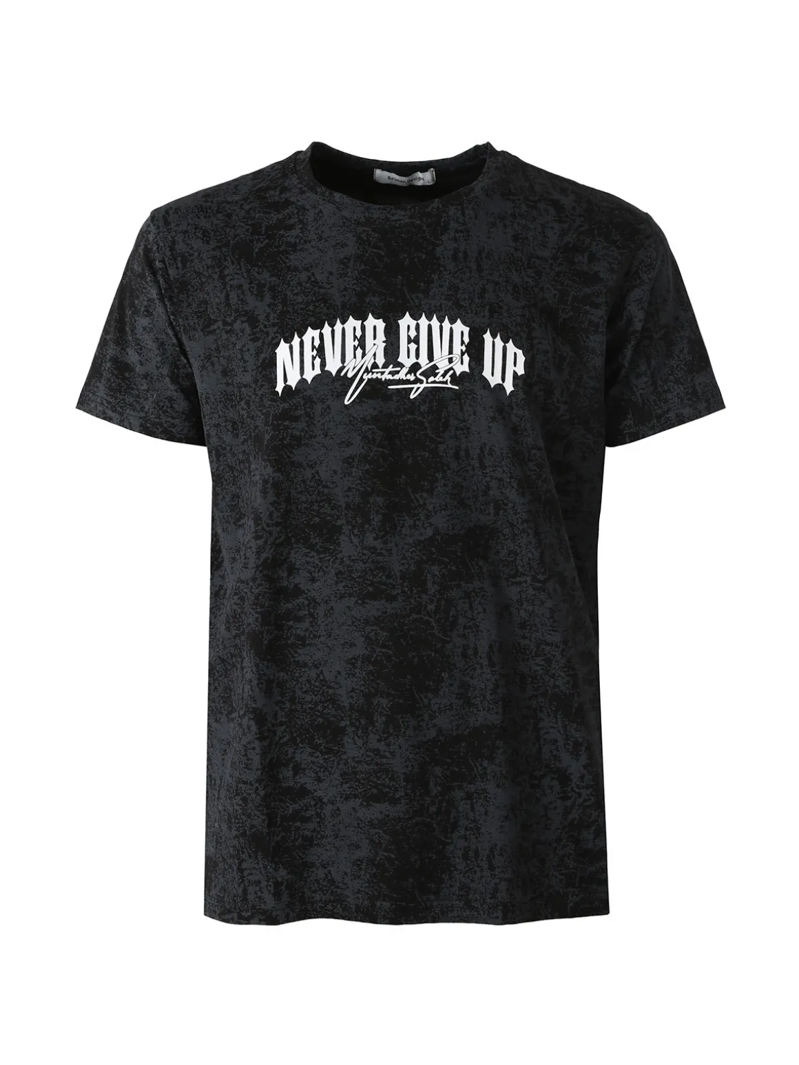 Belman T-shirt girocollo da uomo in cotone con stampe - nero