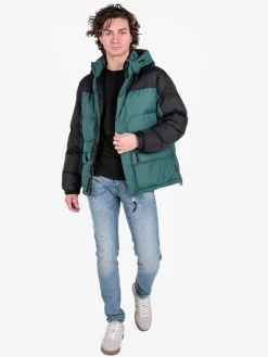 Beluomo Giubbotto da uomo bicolore con cappuccio