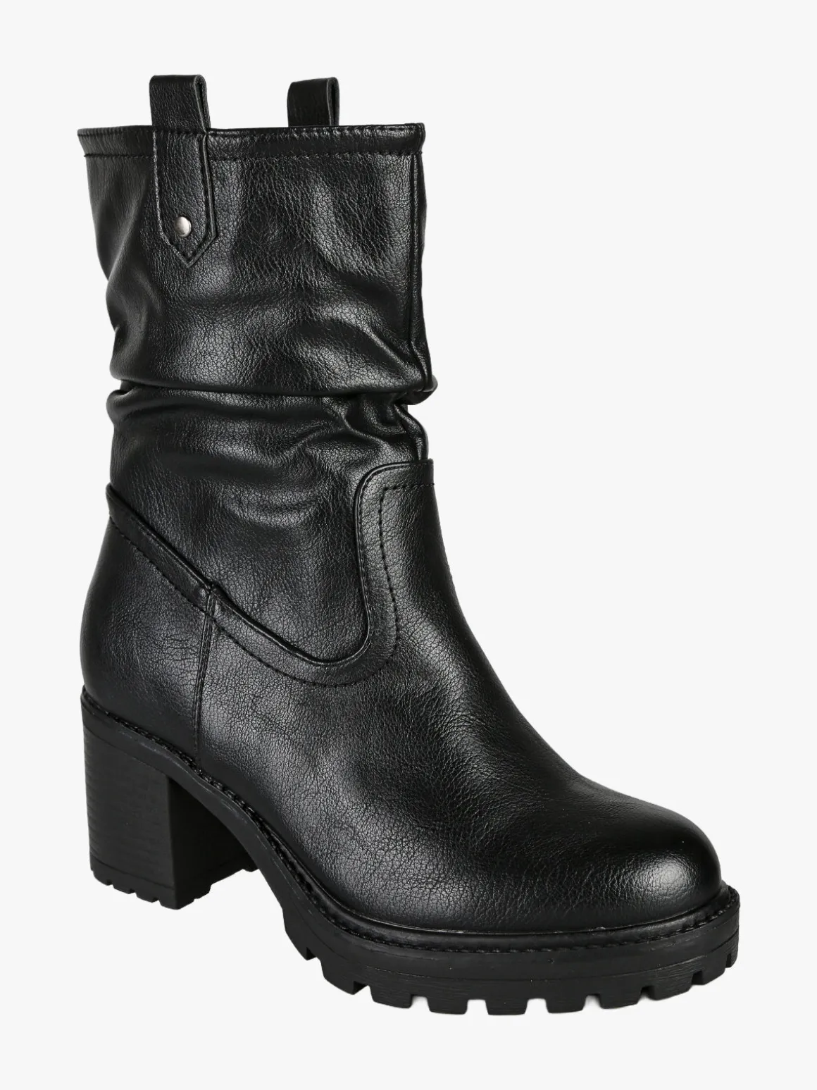 Besty Stivaletti donna con tacco largo e plateu - nero