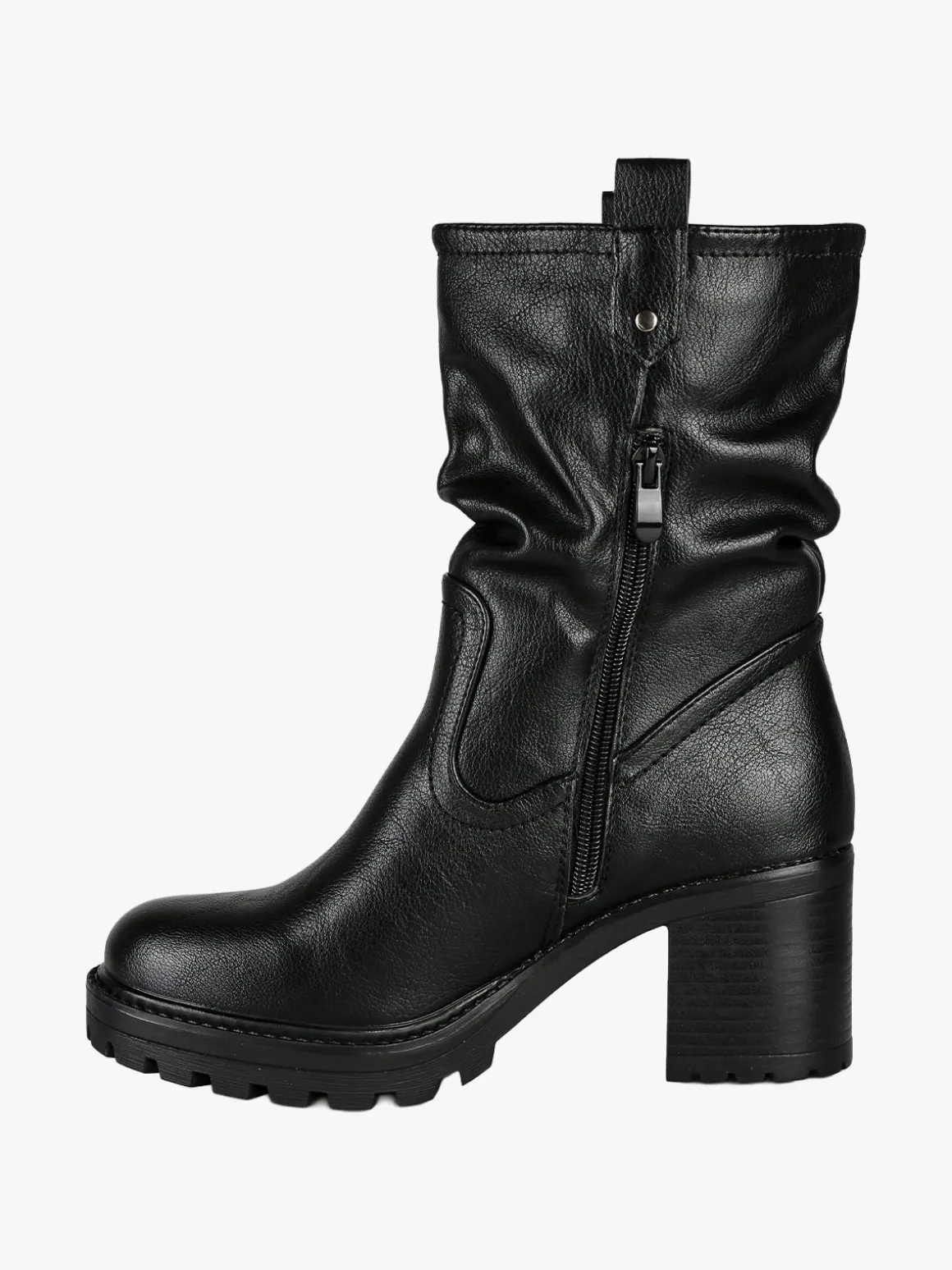 Besty Stivaletti donna con tacco largo e plateu - nero
