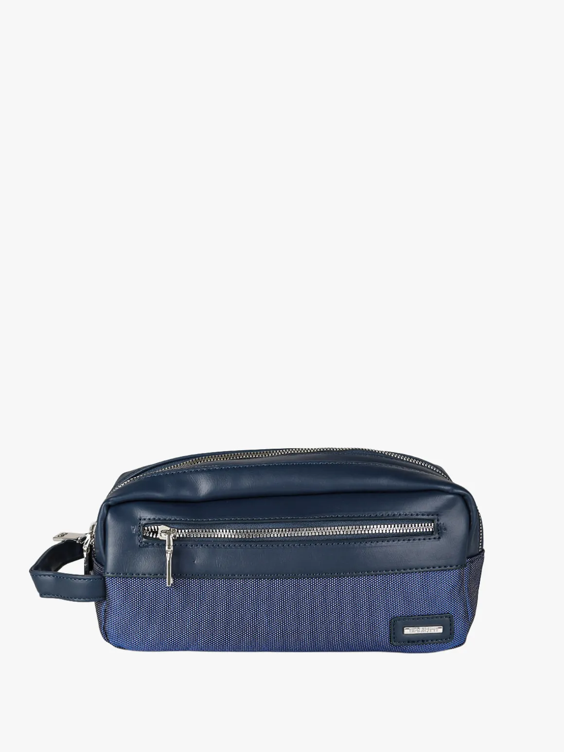 Biagiotti Uomo Beauty case da viaggio da uomo in tessuto e ecopelle - blu scuro
