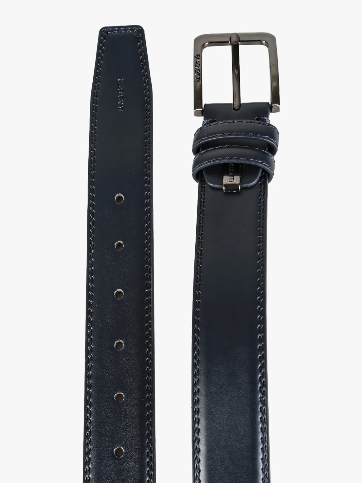 Biagiotti Uomo Cintura con fodera in pelle da uomo - blu scuro