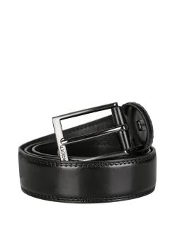 Biagiotti Uomo Cintura da uomo in pelle rivestita - nero