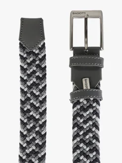 Biagiotti Uomo Cintura da uomo elasticizzata in corda - grigio