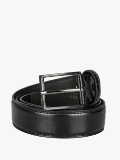 Biagiotti Uomo Cintura da uomo con fodera in pelle - nero