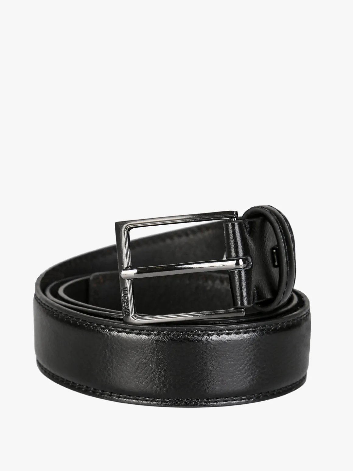 Biagiotti Uomo Cintura da uomo con fodera in pelle - nero