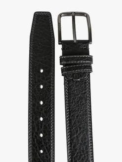 Biagiotti Uomo Cintura da uomo con fodera in pelle - nero