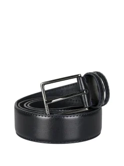 Biagiotti Uomo Cintura da uomo in pelle rivestita - blu scuro