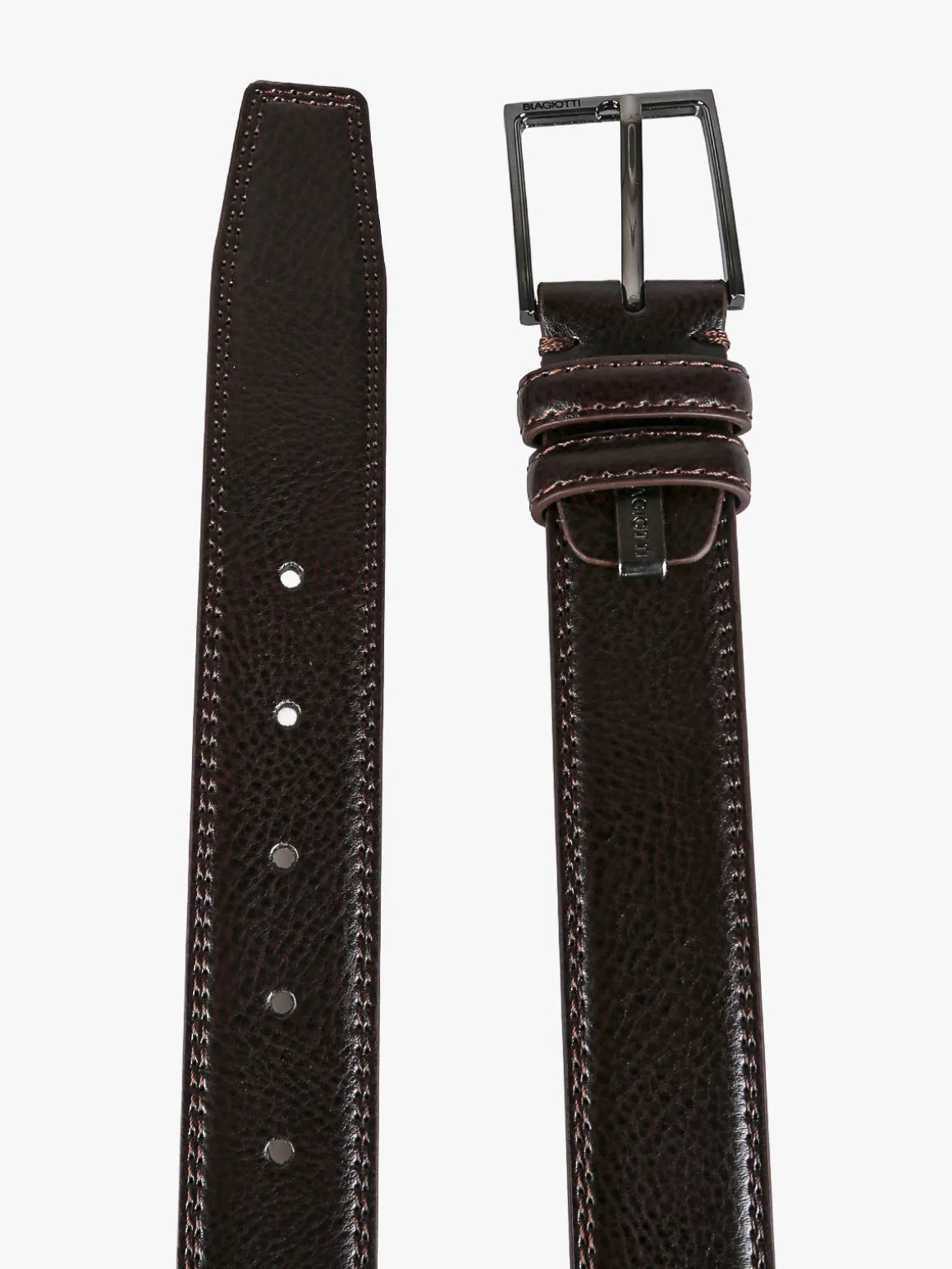 Biagiotti Uomo Cintura da uomo con fodera in pelle - moro