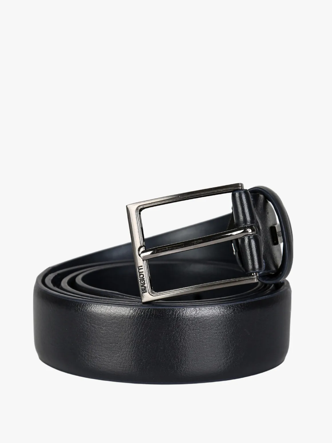 Biagiotti Uomo Cintura in pelle rivestita da uomo - blu scuro