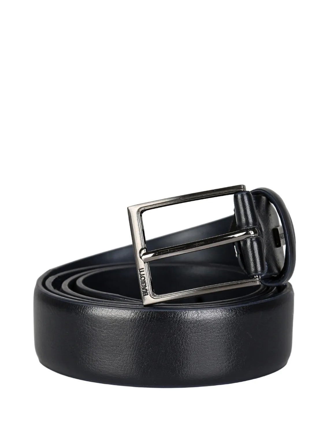 Biagiotti Uomo Cintura in pelle rivestita da uomo - blu scuro