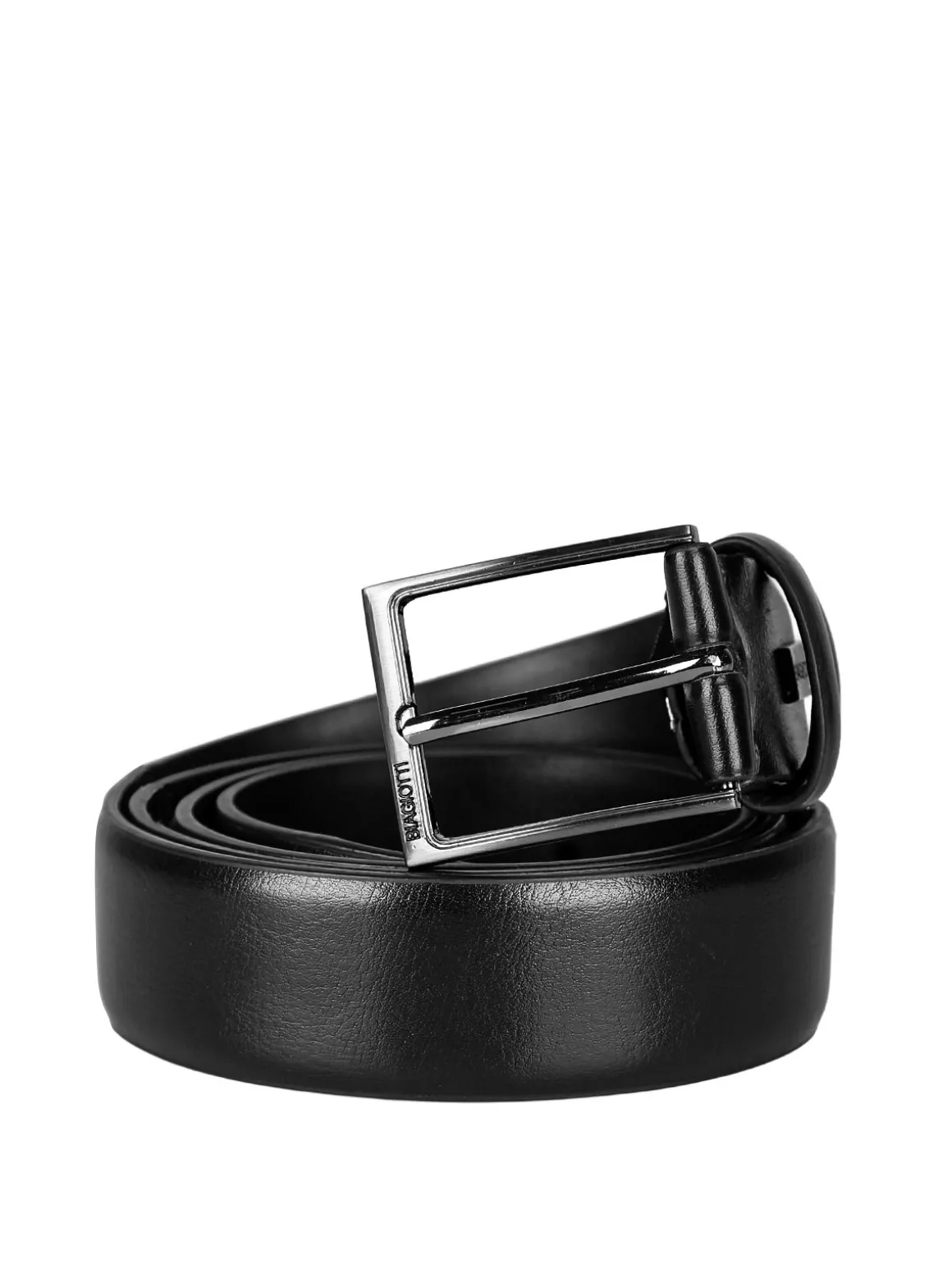 Biagiotti Uomo Cintura in pelle rivestita da uomo - nero