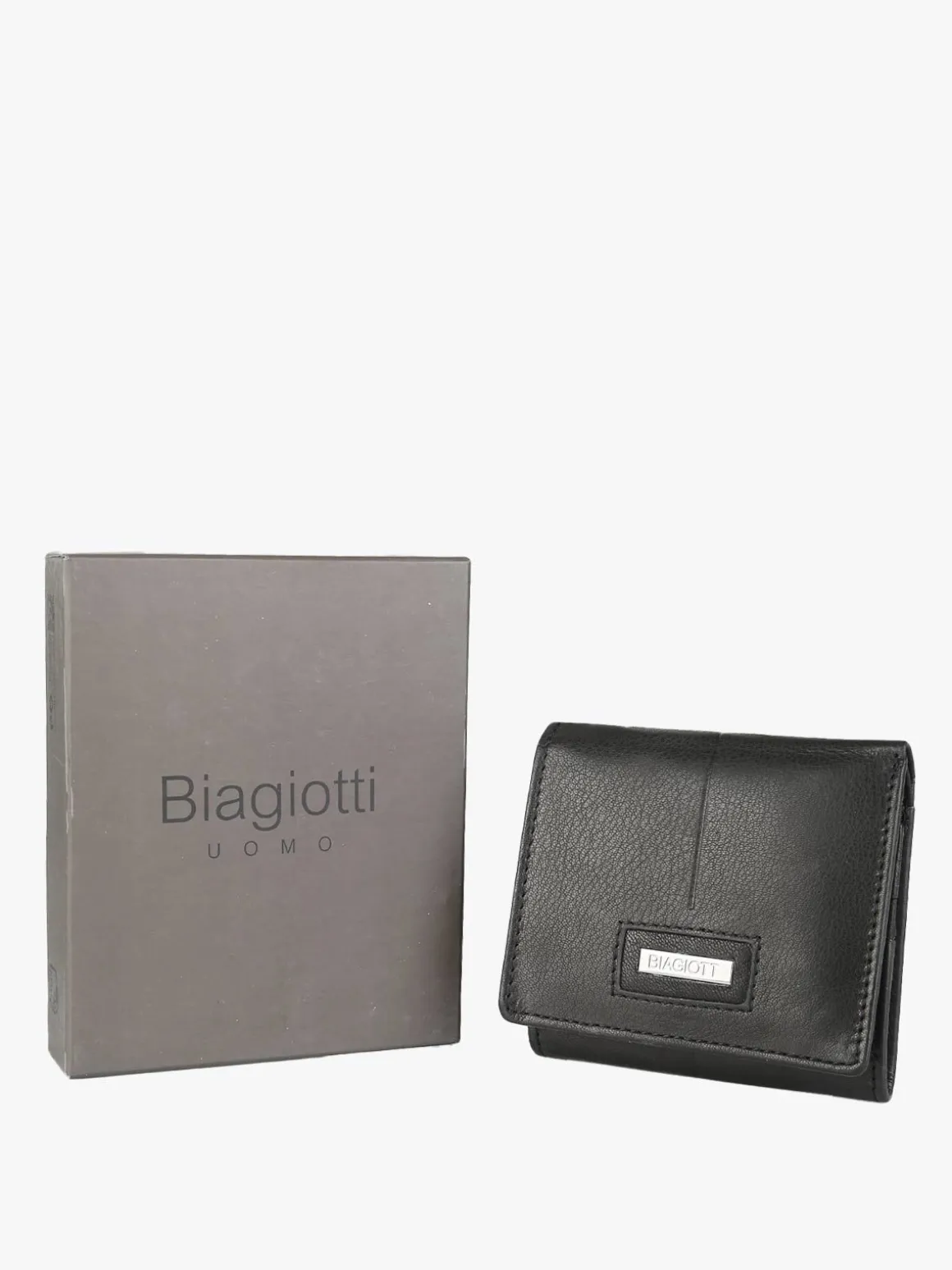 Biagiotti Uomo Mini portafoglio in pelle da uomo - nero