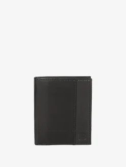 Biagiotti Uomo Mini portafoglio verticale in pelle da uomo - nero