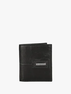 Biagiotti Uomo Mini portafoglio verticale in pelle da uomo - nero