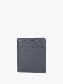 Biagiotti Uomo Mini portafoglio verticale in pelle da uomo - blu scuro