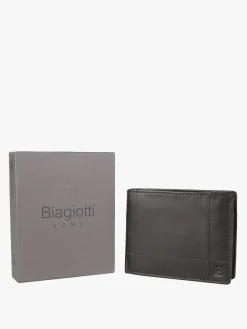 Biagiotti Uomo Portafoglio in pelle da uomo - moro
