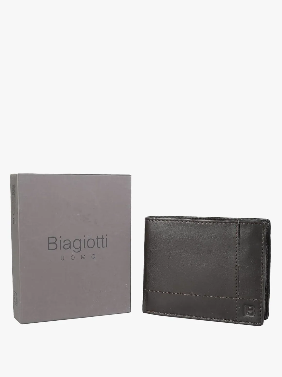 Biagiotti Uomo Portafoglio in pelle da uomo - moro
