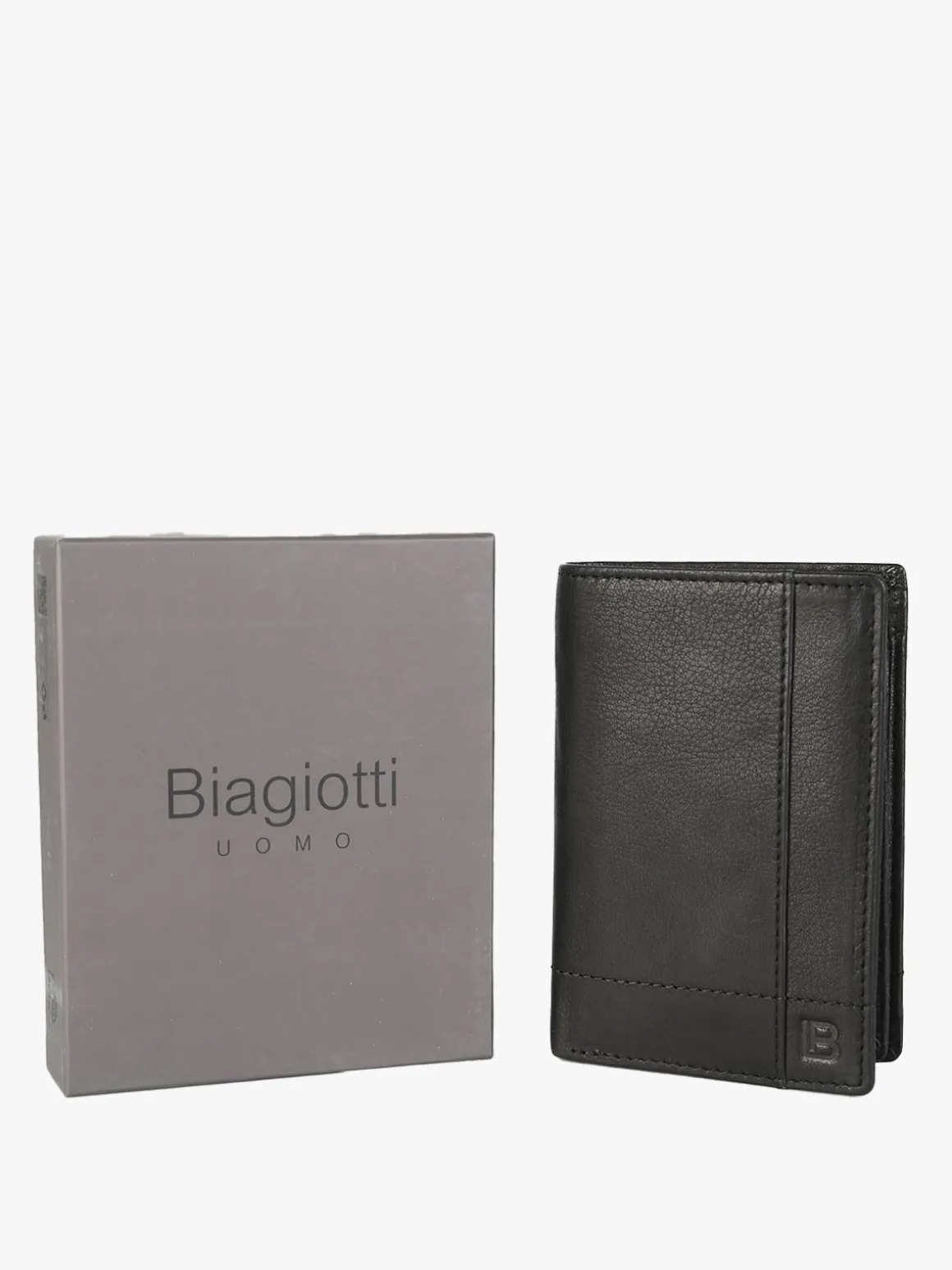 Biagiotti Uomo Portafoglio in pelle da uomo mini - moro